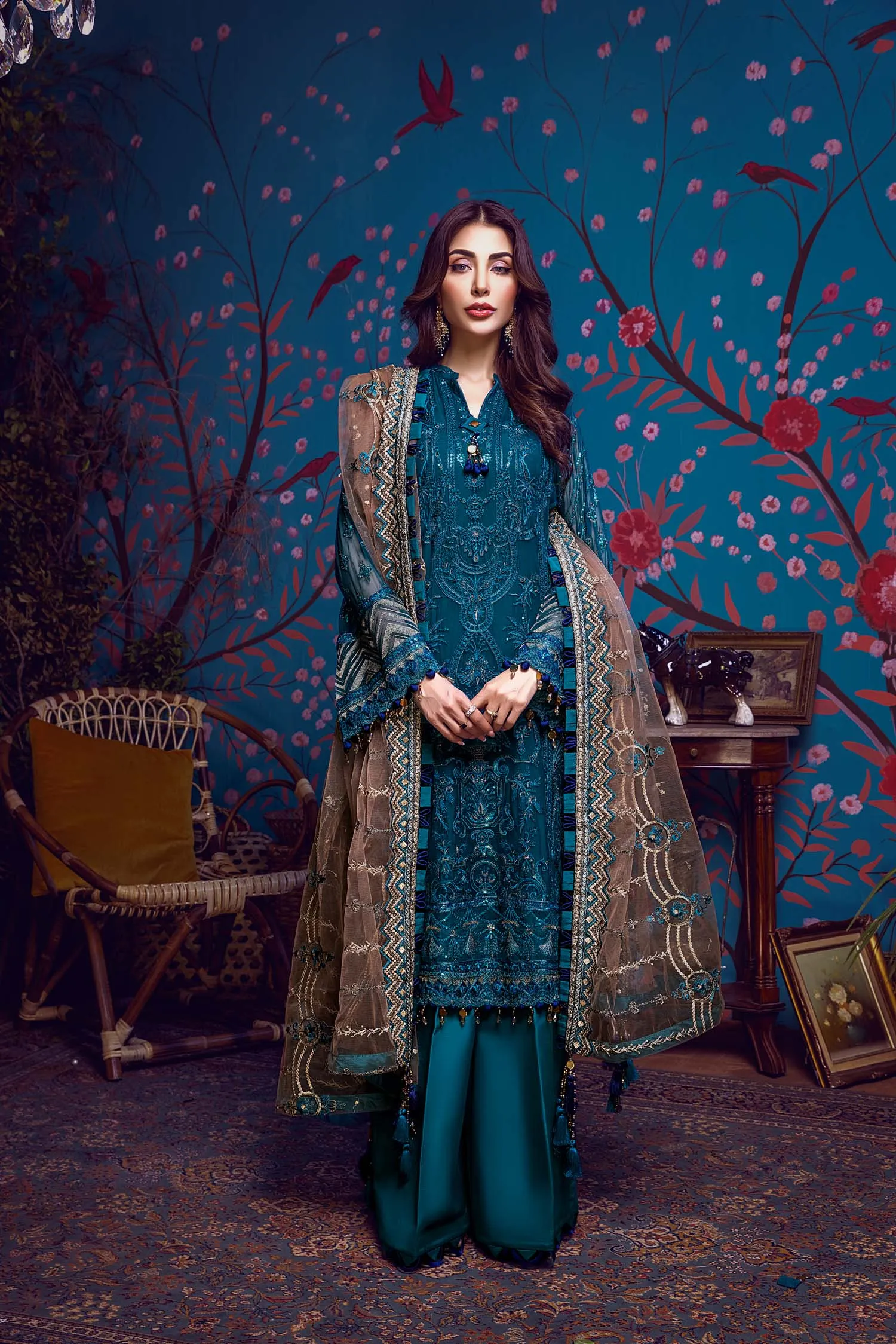 Adan's Libas Barroco · Formal Embroidered Chiffon Collection – Royal Drop