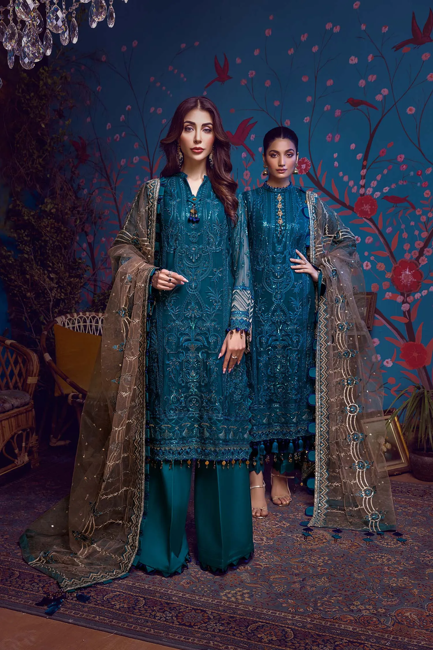 Adan's Libas Barroco · Formal Embroidered Chiffon Collection – Royal Drop