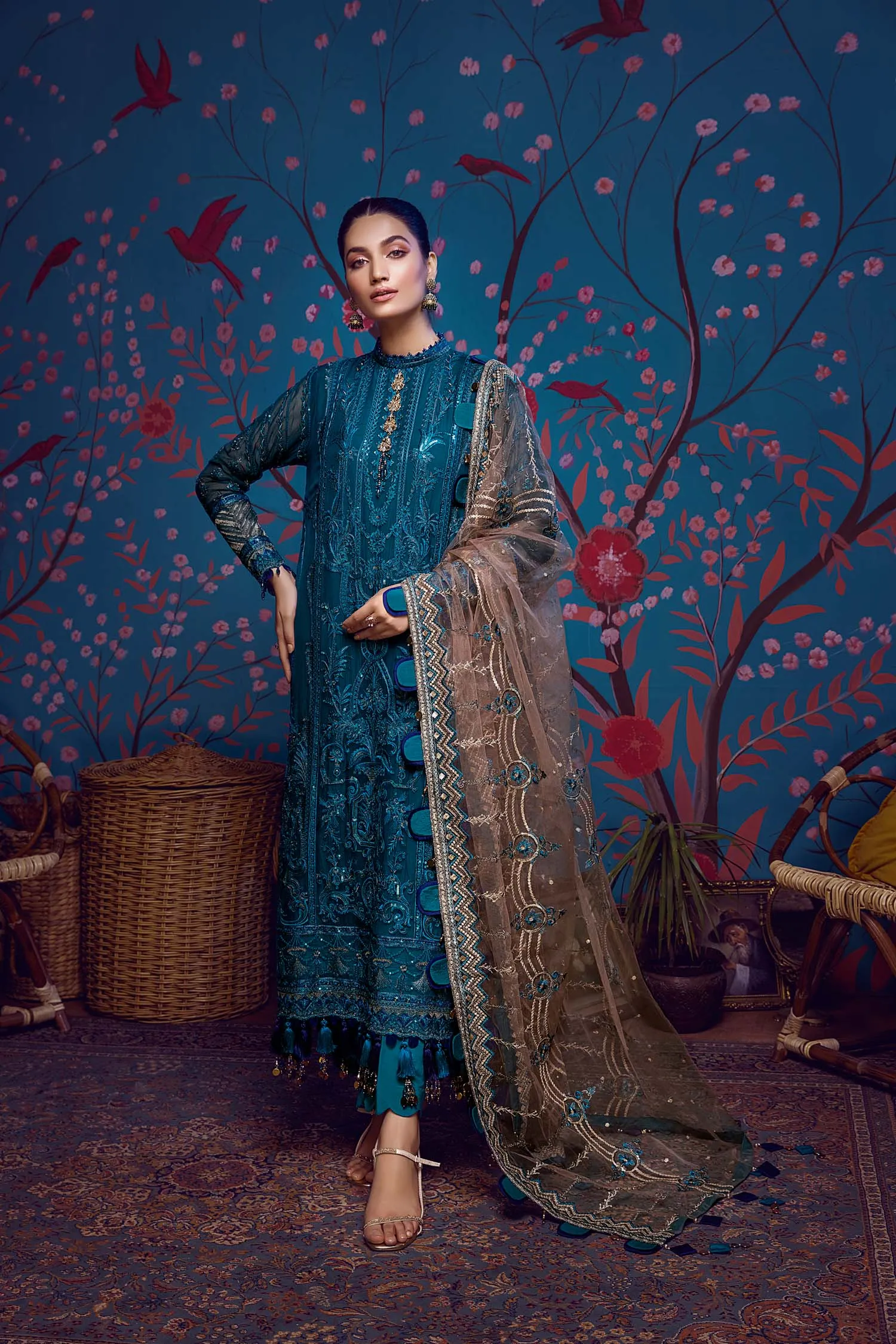 Adan's Libas Barroco · Formal Embroidered Chiffon Collection – Royal Drop