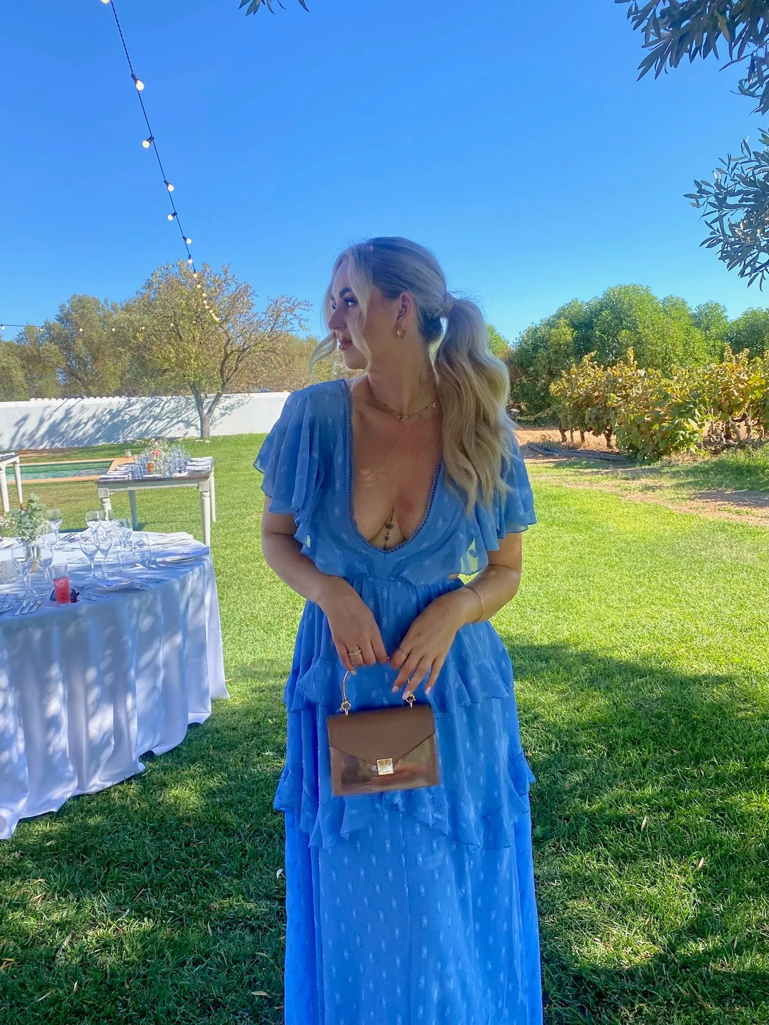 ASOS Design Blue Maxi Dress