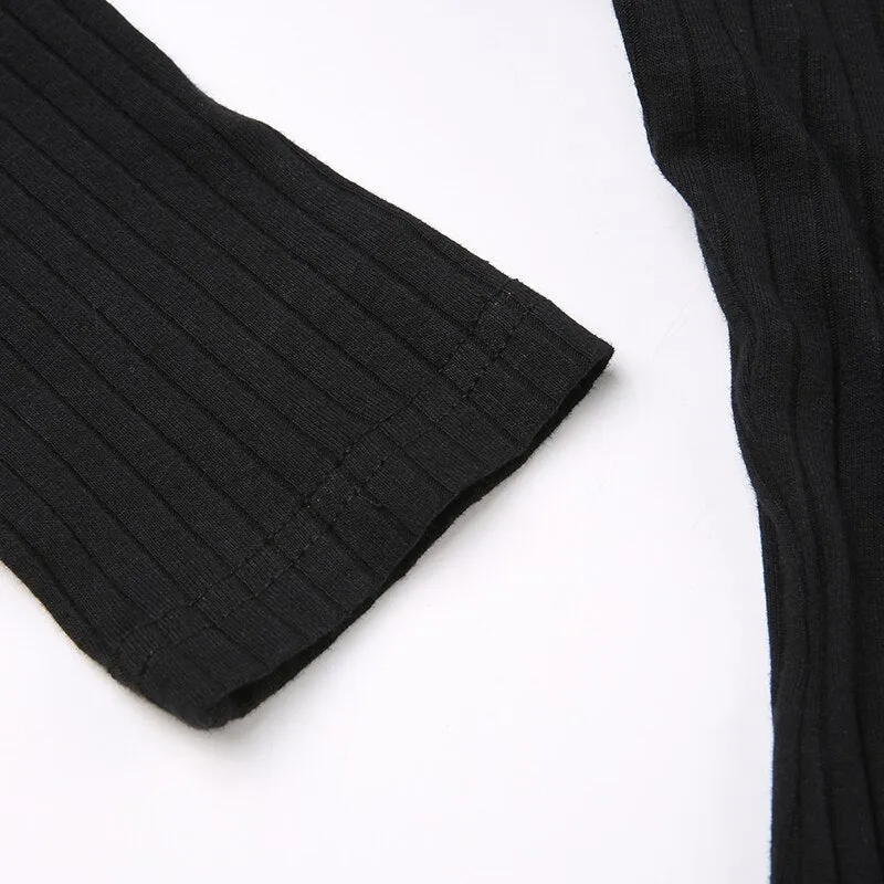 Gothic Dark Slash Neck Hooded Dress