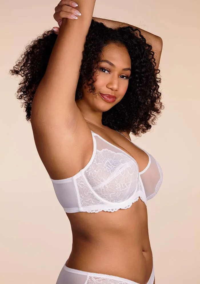 HSIA Blossom Pink Unlined Lace Bra