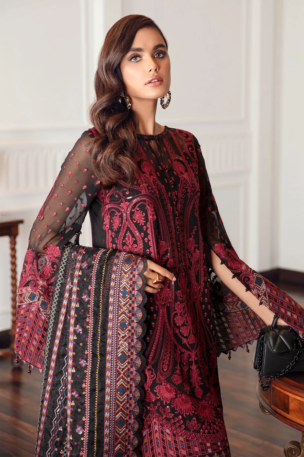 Jazmin Eid Festive Chiffon Collection – Black Rococo
