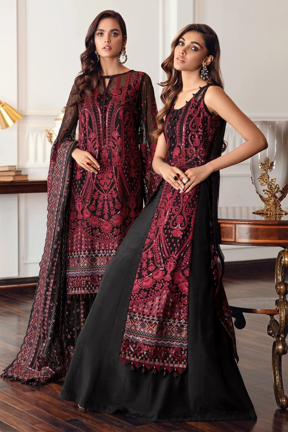 Jazmin Eid Festive Chiffon Collection – Black Rococo