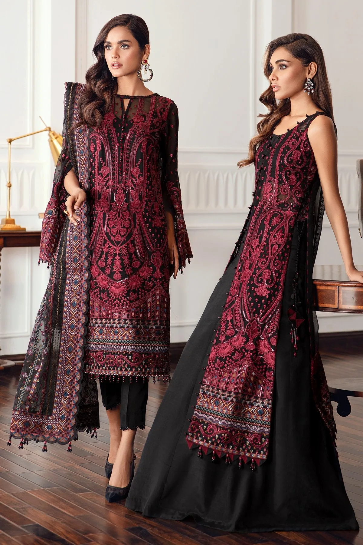 Jazmin Eid Festive Chiffon Collection – Black Rococo