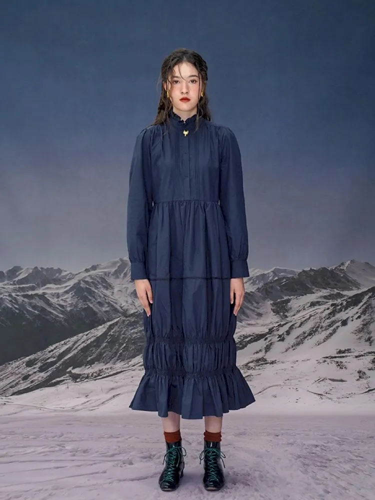 Long Sleeve Tricolor Dress【s0000005381】
