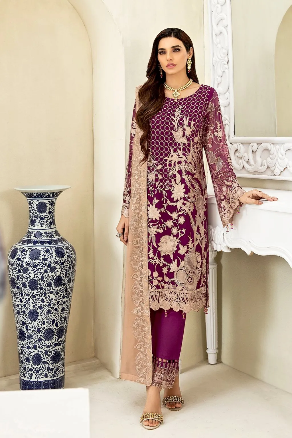 Ramsha Chevron Luxury Chiffon Collection Vol-3 – A-307